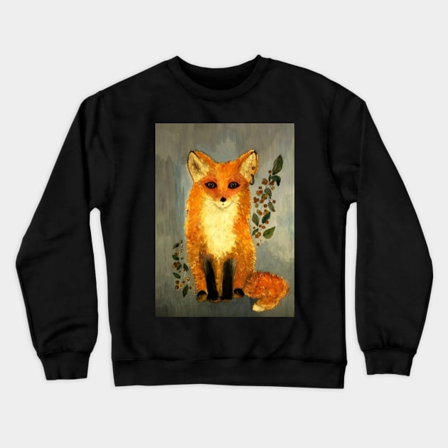 Fox Crewneck Sweatshirt by Kuhtina